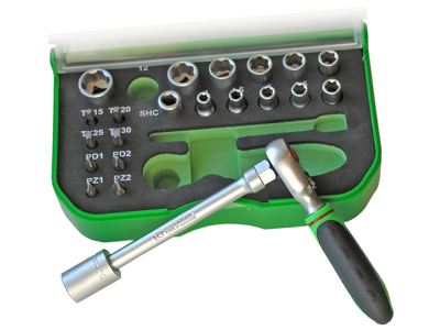 DJ TOOLS top-/bitssæt 1/4" 23 dele