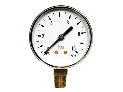 MANOMETER 63x1/4" RAD 0+10 BAR KL.1,6