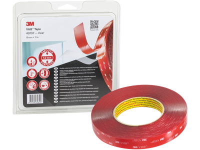 3M VHB 4910F dobbeltklæbende skumtape 19mm × 11m klar