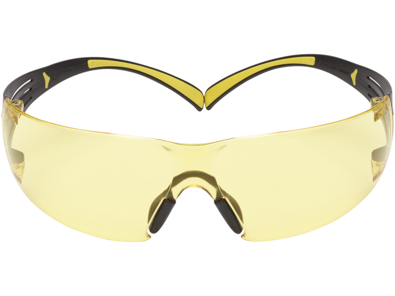3M SecureFit 400 brille gule/sort anti-dug gul glas