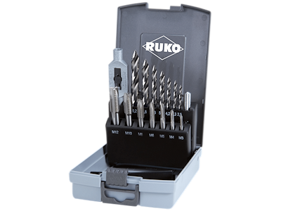 Ruko Håndtap-/spiralborsæt HSS-G Flowstep M3-12