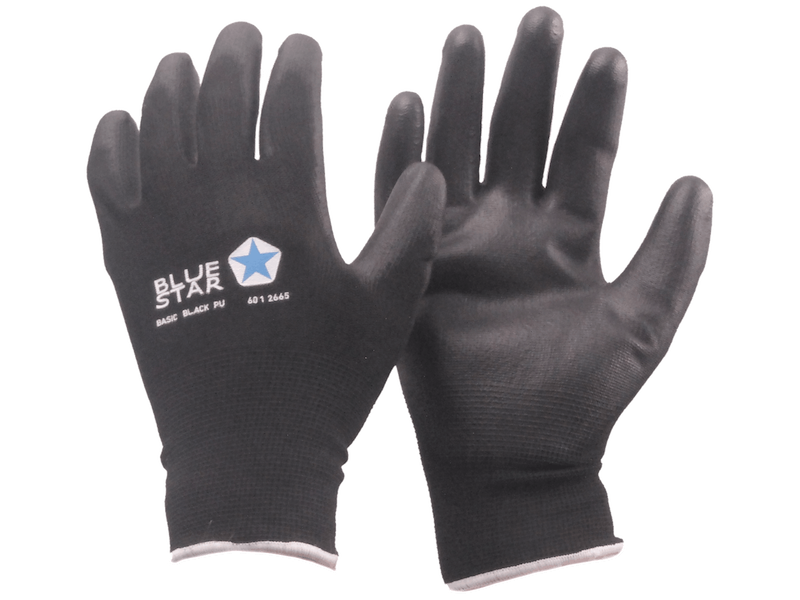 BlueStar Basic Black PU handske str. 9