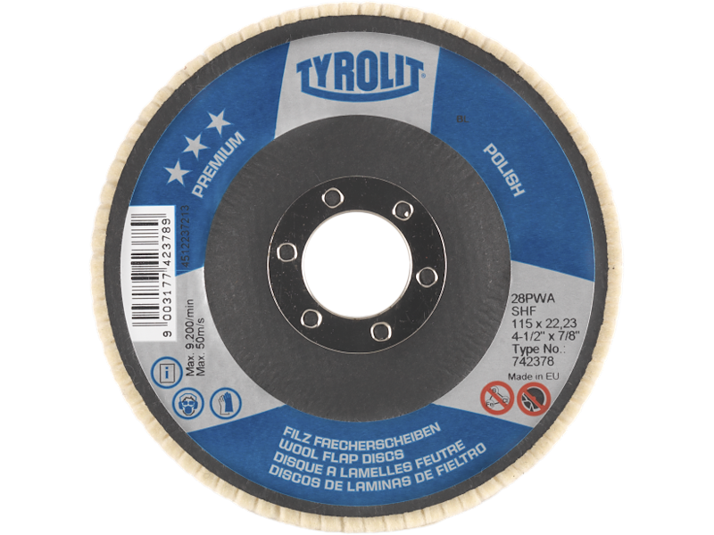 Tyrolit Polerrondel filt 28PWA 125×22,23 SHF