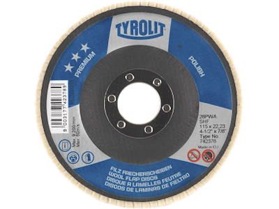 Tyrolit Polerrondel filt 28PWA 125×22,23 SHF