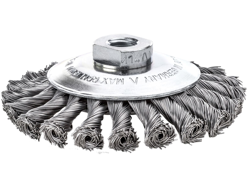 Keglebørste snoet rustfri