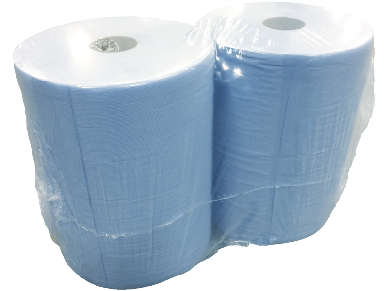 Industripapir 2-lags blå 38cm × 380m