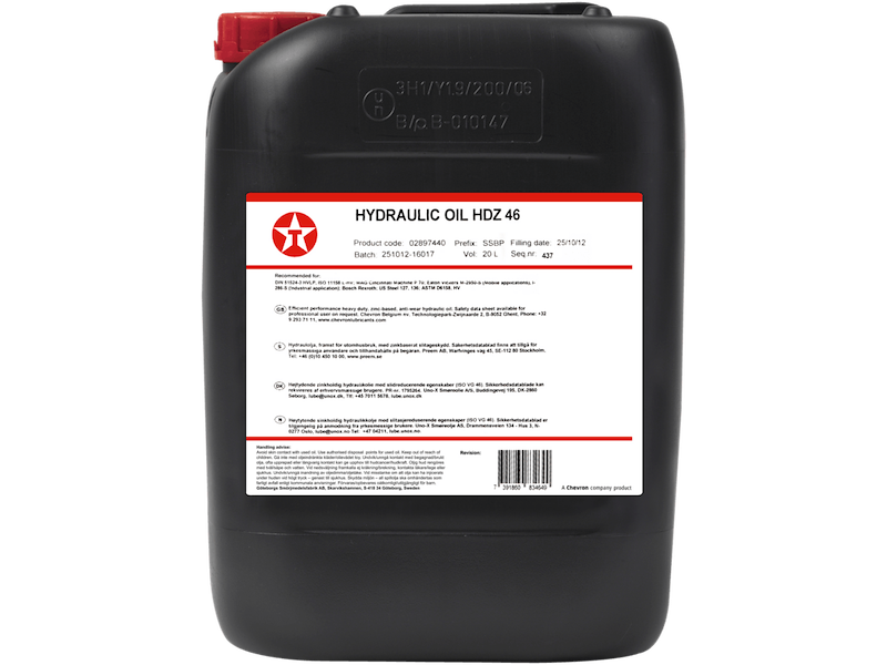 Rando hydraulikolie HDZ 46, 20 ltr m/taphane